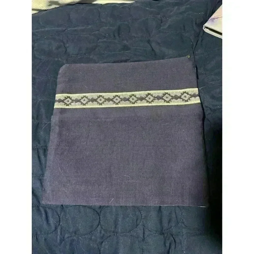 Tribe Alive | Blue and White Foldover Zippered Pouch Clutch